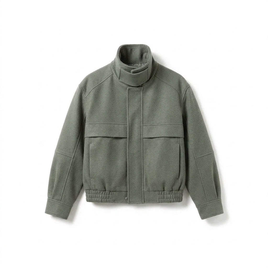 The Gstaad Jacket in Sage – front view